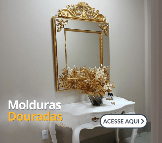 Espelhos Clássicos Moldura Dourada