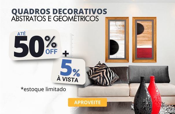Quadros abstratos em promoção Decore Pronto