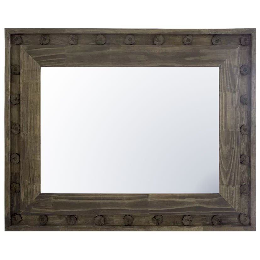 Espelho com Moldura Rústica Decorativa 110x140 cm