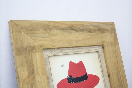 Quadro Decorativo Diva Chapéu Vermelho 60x60cm