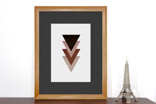 Quadro Decorativo Triângulos Sabedoria e Divindade 90x110cm
