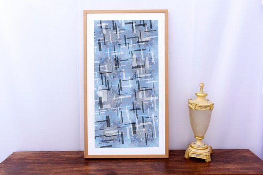 Quadro Decorativo com Impressão Personalizada Abstrata Colorida 50x90cm
