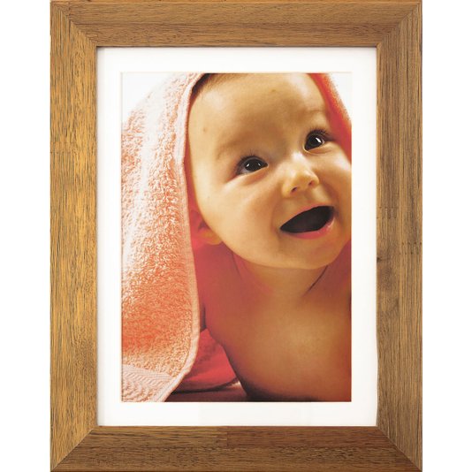 Porta Retrato para 1 Foto 15x21cm Moldura em Madeira Tingida com Nó