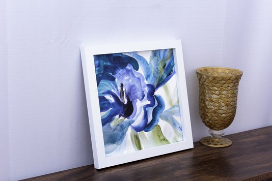 Quadro Decorativo Abstrato Azul Delicado II -  30x30cm