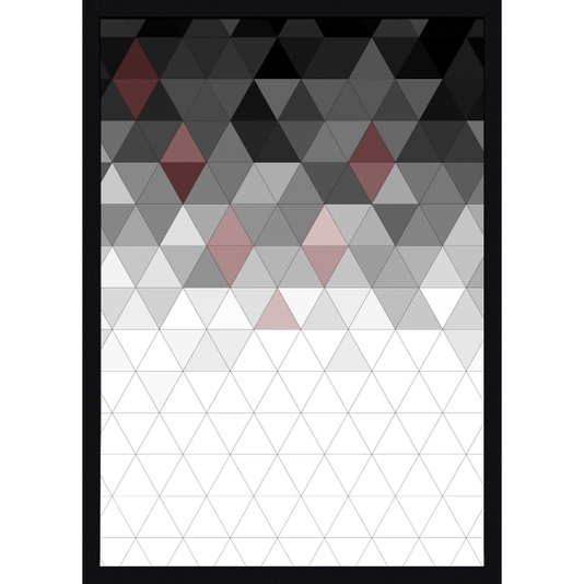 Quadro com Moldura Preta Decorativo Arte Geométrica Colorida - Escolha o Tamanho