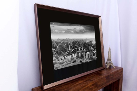Quadro Decorativo em Preto e Branco Diversos Pontos Turísticos 120x90cm