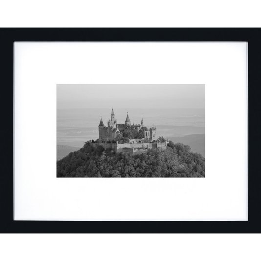 Quadro Decorativo com Moldura Preta Paisagem Castelo de Sigmaringen