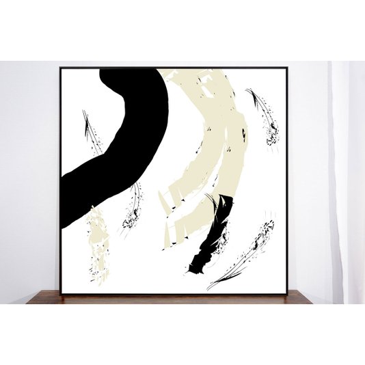 Quadro Tela Arte Moderna Abstrata Moldura Preta - Escolha o Tamanho