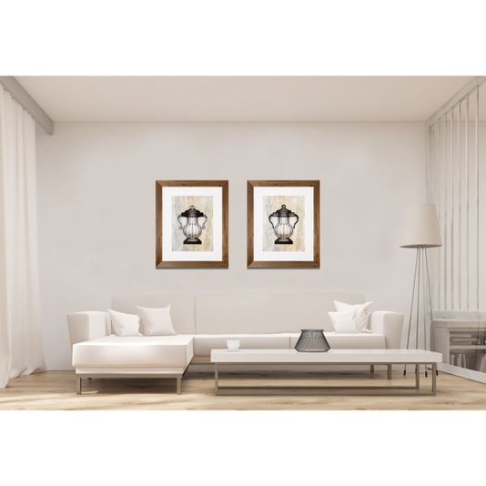 Quadro Decorativo com Moldura Rústica Ânfora em Preto e Branco II 80x100cm