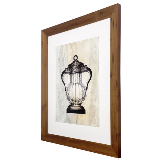 Quadro Decorativo com Moldura Rústica Ânfora em Preto e Branco II 80x100cm