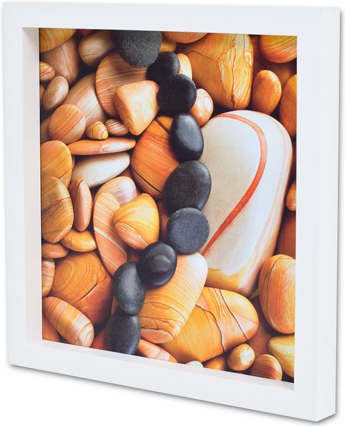 Quadro Decorativo Pedras de Praia 30x30cm