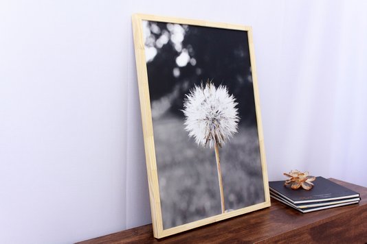 Quadro Decorativo com Impressão Personalizada Flor Dente de Leão 50x70cm