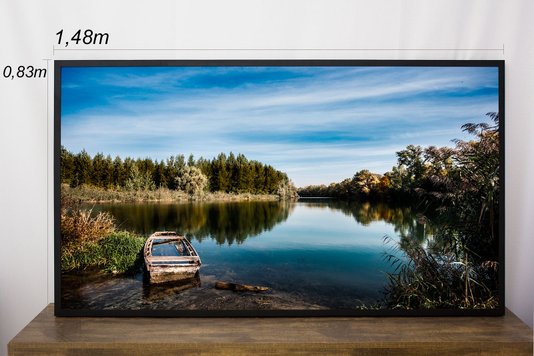 Quadro Decorativo Paisagem Natureza com Barco Abandonado 150x80cm
