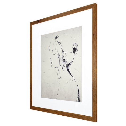 Quadro para Closet Mulher de Perfil 65x75cm