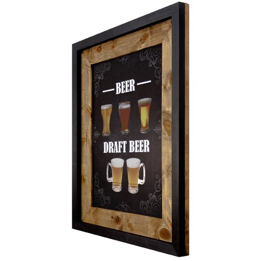 Quadro Decorativo de Cerveja Rústico Beer, Draft Beer 70x90cm