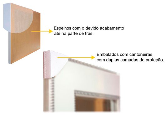 Espelho Decorativo com Moldura Rústica com Apliques Dourados