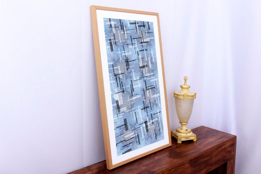 Quadro Decorativo com Impressão Personalizada Abstrata Colorida 50x90cm