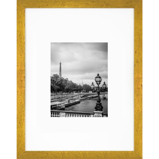 Quadro Decor com Moldura Dourada Torre Eiffel, Paris 30x40cm