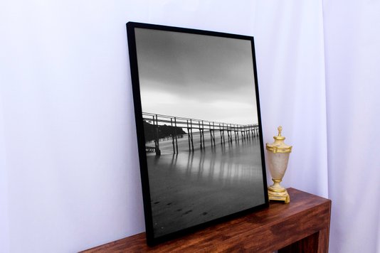 Conjunto de Quadros em Preto e Branco Pier 2 Quadros 80x100cm