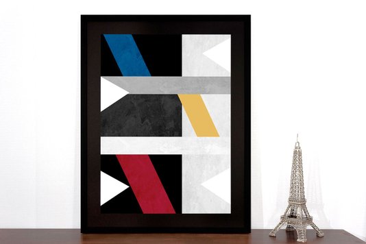Quadro Abstrato Decor Formas Geométricas - Escolha o Tamanho