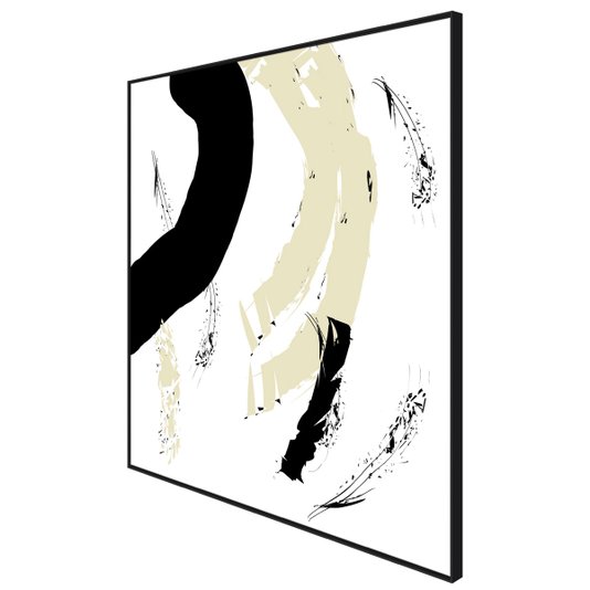 Quadro Tela Arte Moderna Abstrata Moldura Preta - Escolha o Tamanho