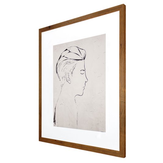 Quadro para Closet Homem de Perfil 65x75cm