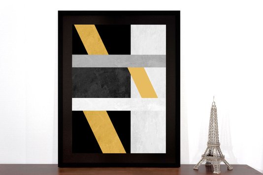 Quadro Abstrato Decor Formas Geométricas II - Escolha o Tamanho