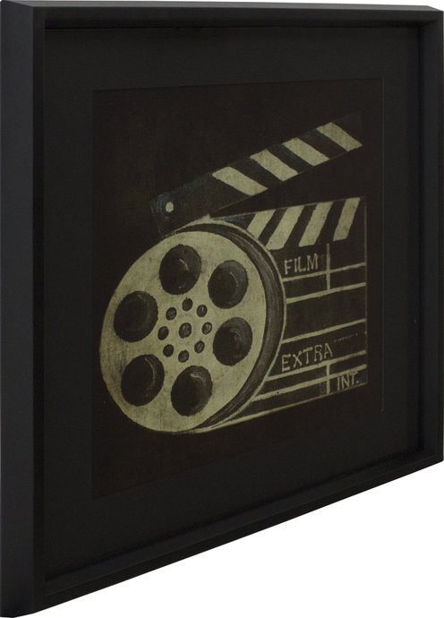 Quadro Decorativo Retrô Cinema Carretel de Filme 40x40cm