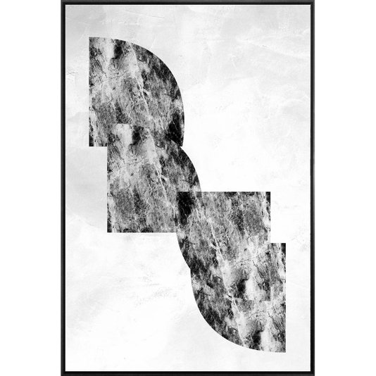 Canvas Abstrata com Moldura Preta Arte Moderna 120x180 cm