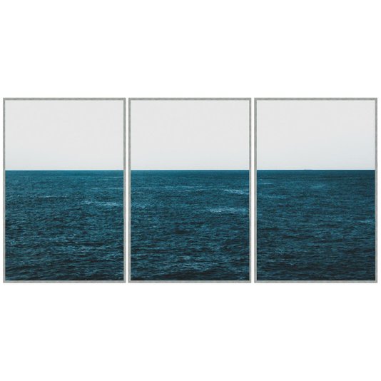 Combo Quadros Paisagem Oceano Kit com 3 Quadros de 100x150cm