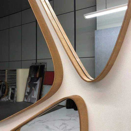 Conjunto de Espelhos Orgânicos Design Exclusivo e Moderno com Borda Avançada