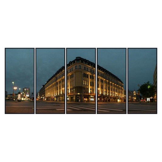 Quadros Edifício em Turku Finlândia Kit com 5 Quadros de 70x160 cm