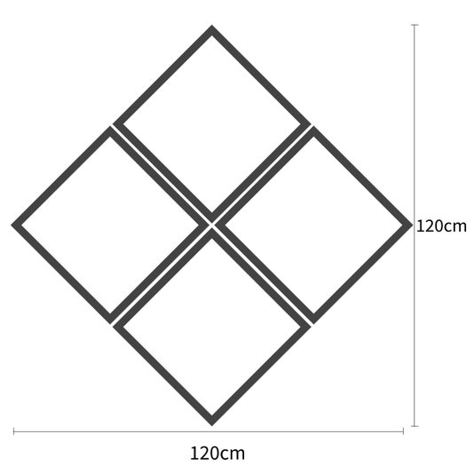Tamanho personalizável (Largura x Altura): 120x120 cm