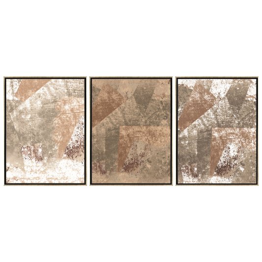 Conjunto de Quadros Tela Canvas Abstratas 3 Quadros de 30x40 cm