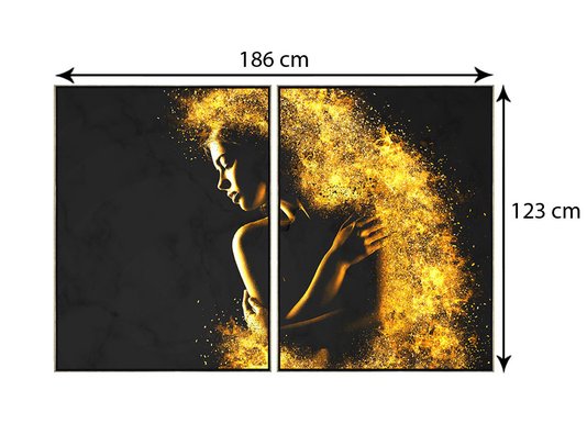 Tamanho exato do conjunto: 186x123 cm.