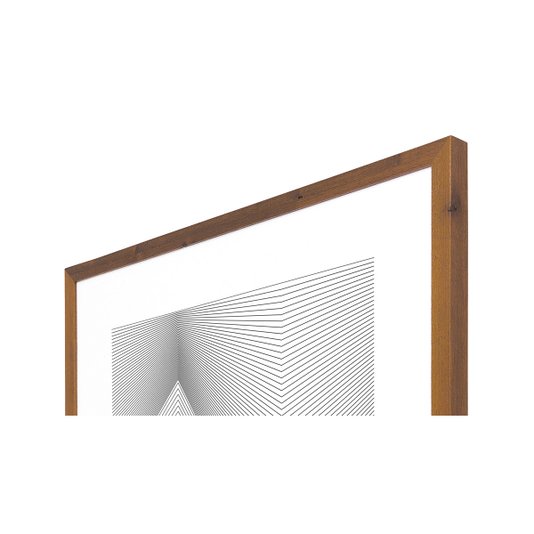 Quadro Decorativo Geométrico com Moldura Rústica Arte Desenho a Lápis