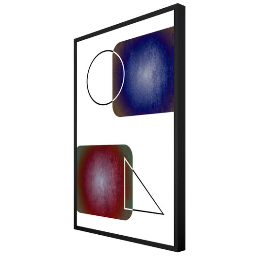 Quadro Abstrato Decorativo Círculo e Triângulo II - Escolha o Tamanho
