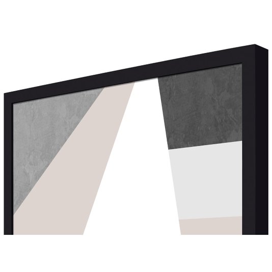 Quadro Geométrico com Moldura Preta Decorativo Arte Colorida II - Escolha o Tamanho