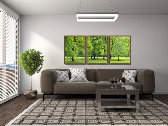 Kit de Quadros Decorativos Natureza Verde Kit com 3 Quadros de 60x80cm