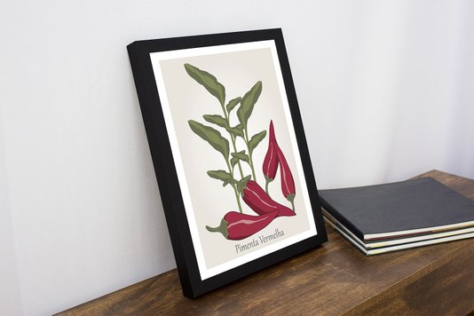 Quadro Decorativo para Cozinha Pimenta Vermelha 30x40cm