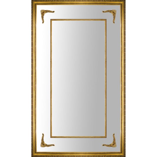 Espelho Clássico Grande com Moldura e Apliques Dourados