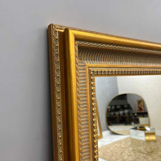 Espelho com Moldura em cor Ouro Envelhecido Sombreado