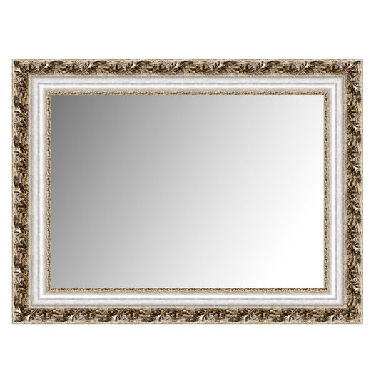 Espelho Cristal Decorativo com Moldura Clássica Prata