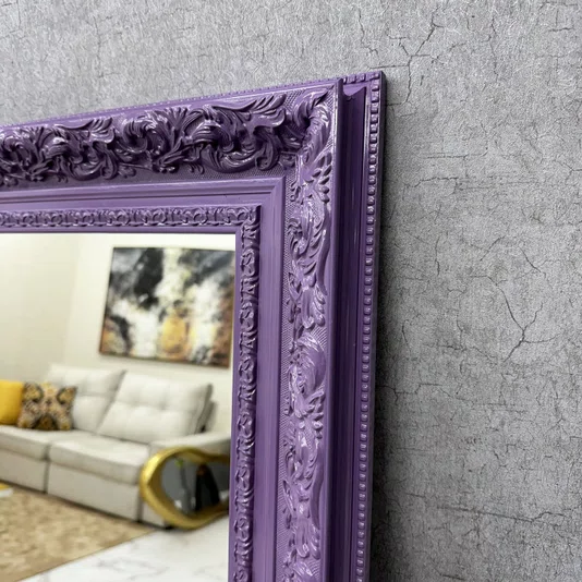 Espelho Cristal Decorativo Lilás Retrô Plus