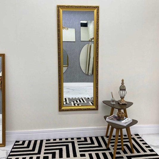 Espelho Cristal Decorativo Moderno na Cor Ouro - DPAD0311