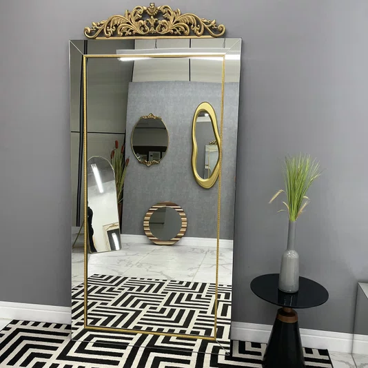 Espelho Decorativo Clássico Grande com Moldura Espelhada 120X245CM