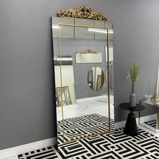 Espelho Decorativo Clássico Grande com Moldura Espelhada: Elegância em Destaque