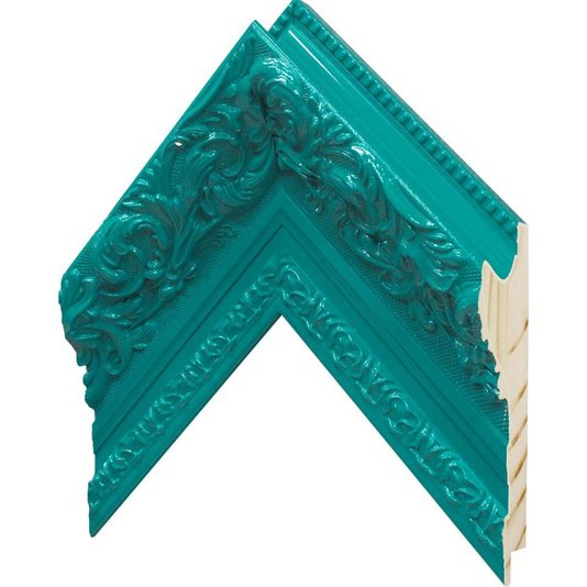 Espelho Cristal Decorativo com Moldura Azul Retrô Plus