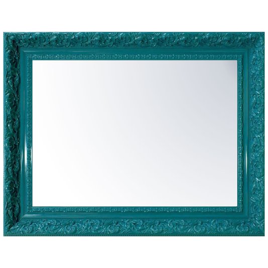 Espelho Cristal Decorativo com Moldura Azul Retrô Plus
