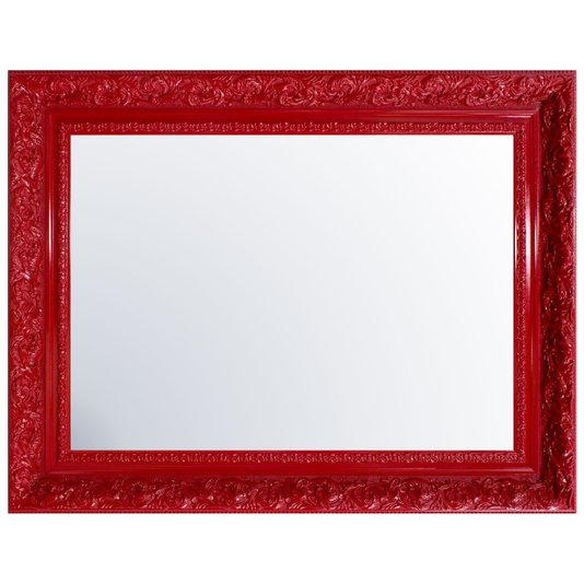 Espelho Decorativo Cristal Vermelho Retrô Plus